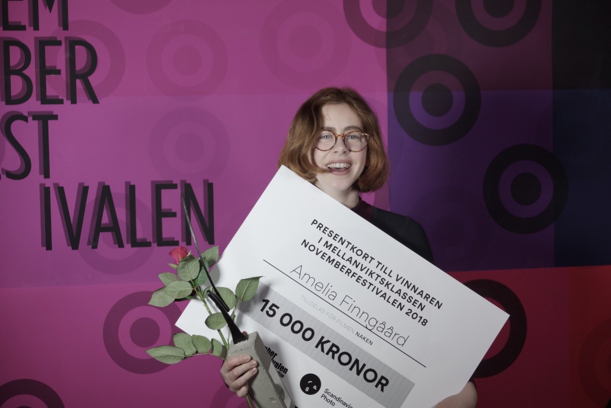 Amelia Finngåård tog hem första pris i Mellanvikt med filmen 