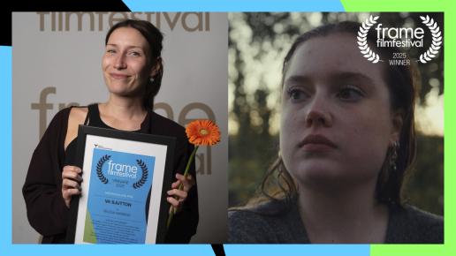 Glad kvinna med diplom