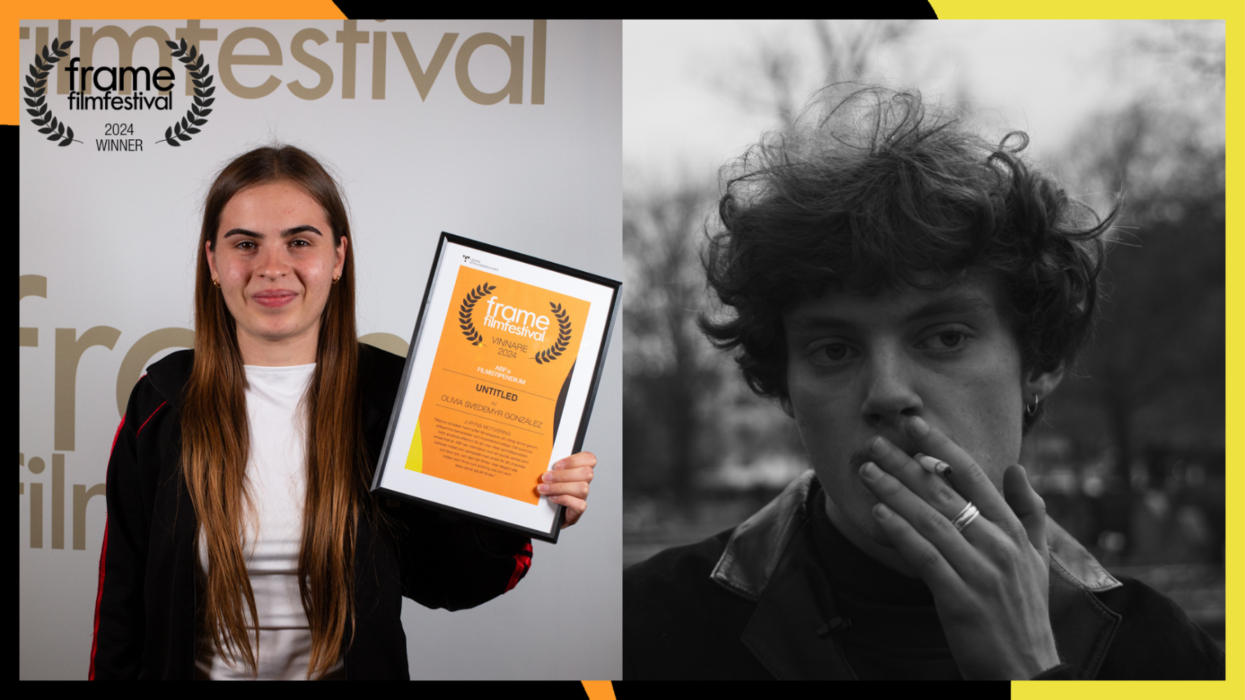 porträtt med diplom