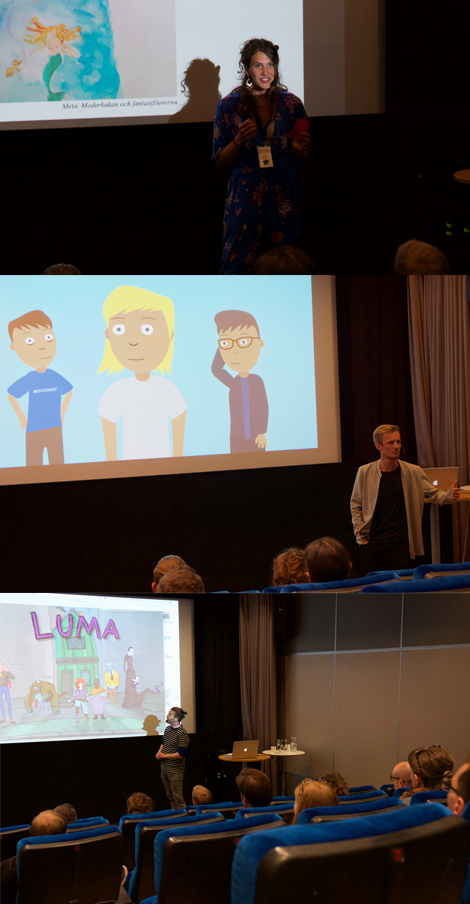 Engagerade pitchar från Sabina Zupanc, Simon Karlsson och Jens Broström.