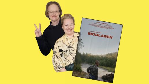Affisch Biodlaren och porträtt på Marcus och Lovisa